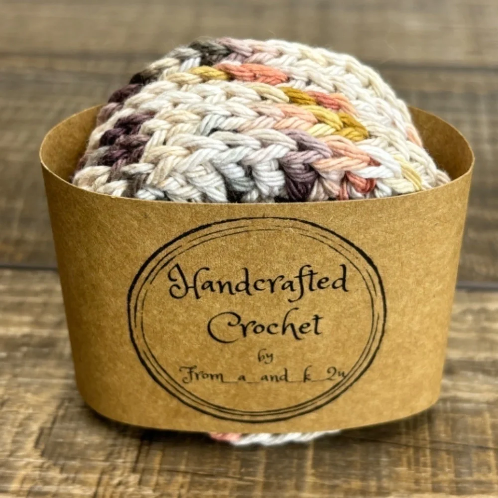 Handcrafted Crochet Face Round‎ Makeup Remover Scrubbies Set Cotton Yarn